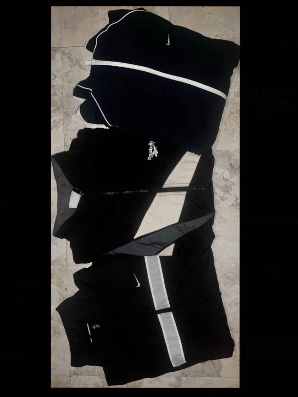 Nike, Reebok windbreaker lot